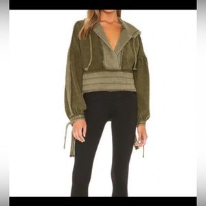 Free People Green X Fp Movement Half Court Sweatshirt Size Small